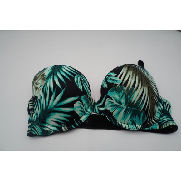 Victoria Secret Pink Brand Tropical Print Palm Leaf Design Padded Bra Size 34D - Picture 2 of 8